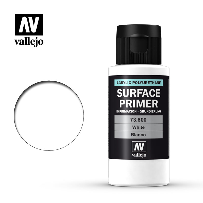 Vallejo SURFACE PRIMER Blanco 200 ml + Diluyente Aerógrafo 200 ml