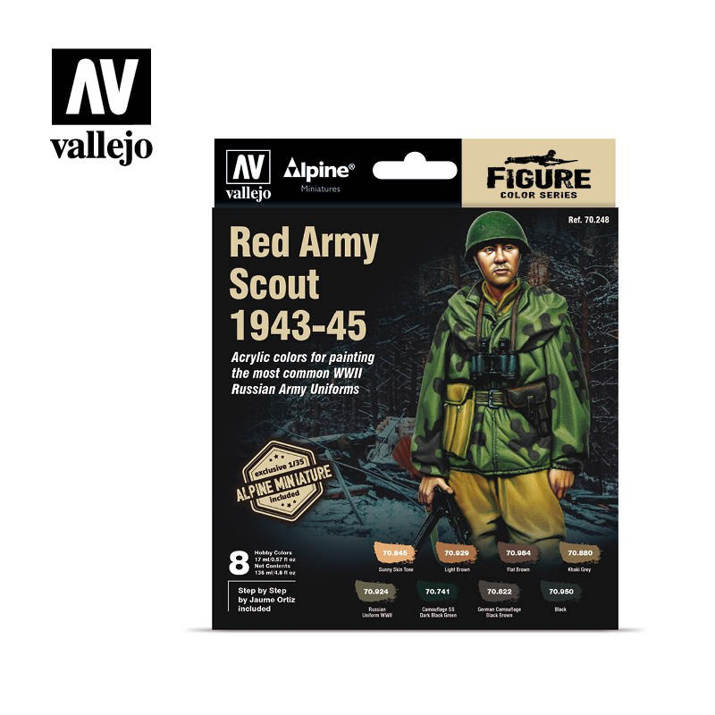 70.248 MODEL COLOR SET: ALPINE RED ARMY SCOUT 1943-45