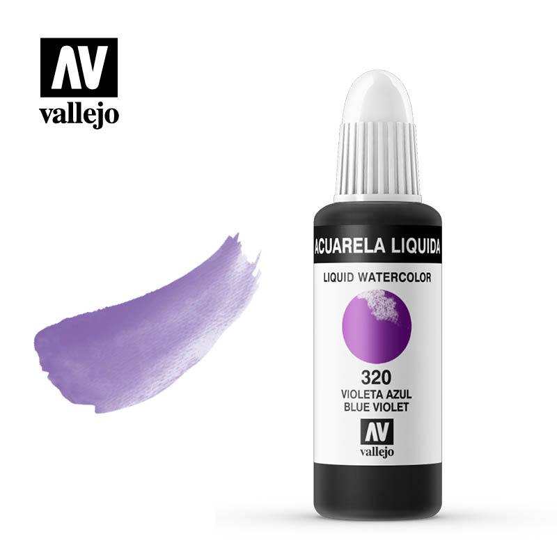 ACUARELA VIOLETA AZUL