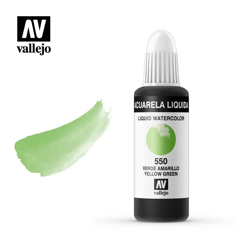 ACUARELA VERDE AMARILLO